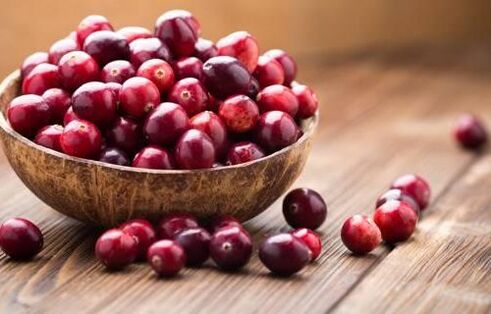 Cranberries of berries by parasites